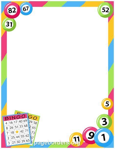 bingo cards clip art|bingo border clip art free.